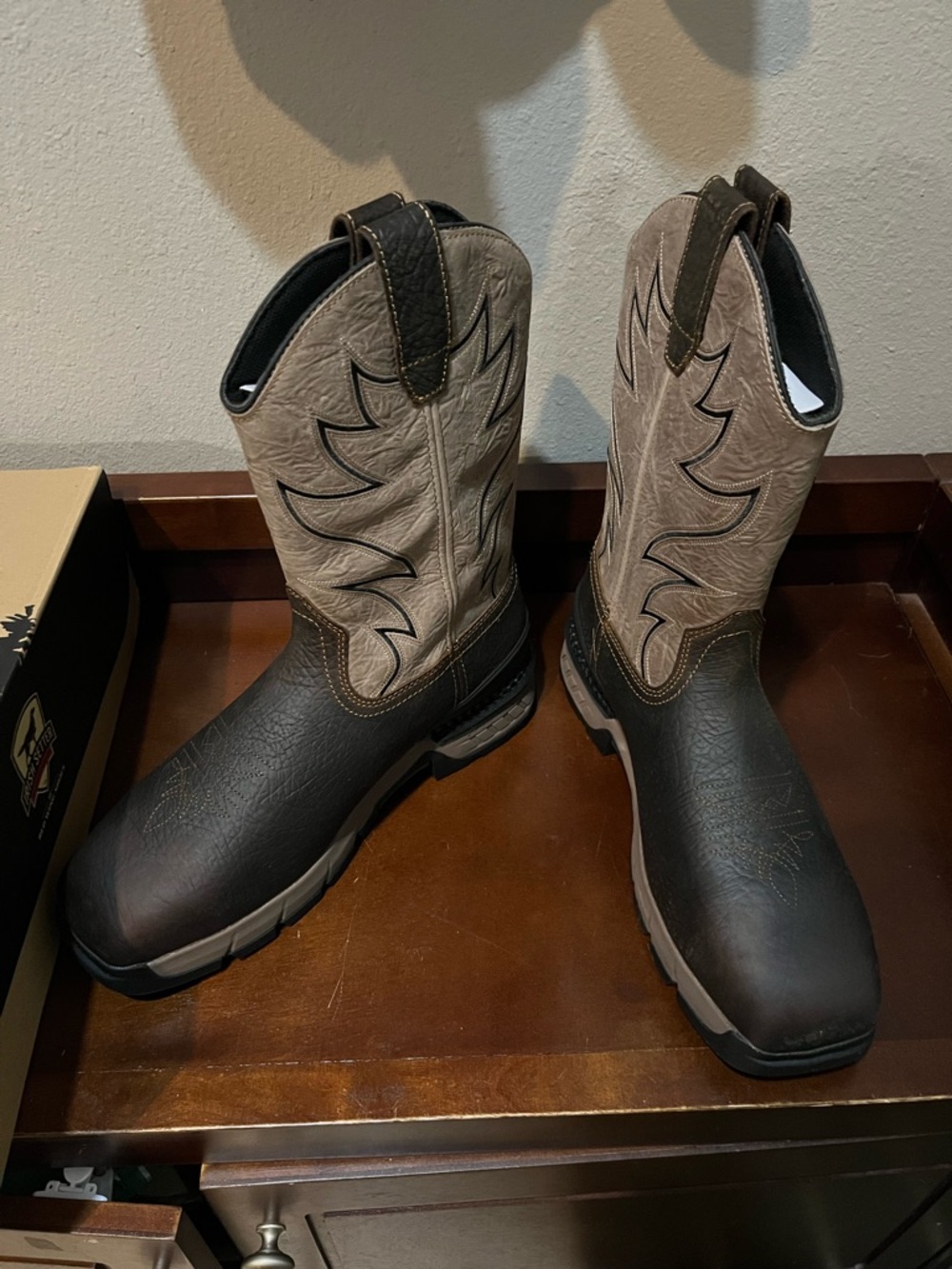Red Wing Shoes Brown and Tan Western Work Boots